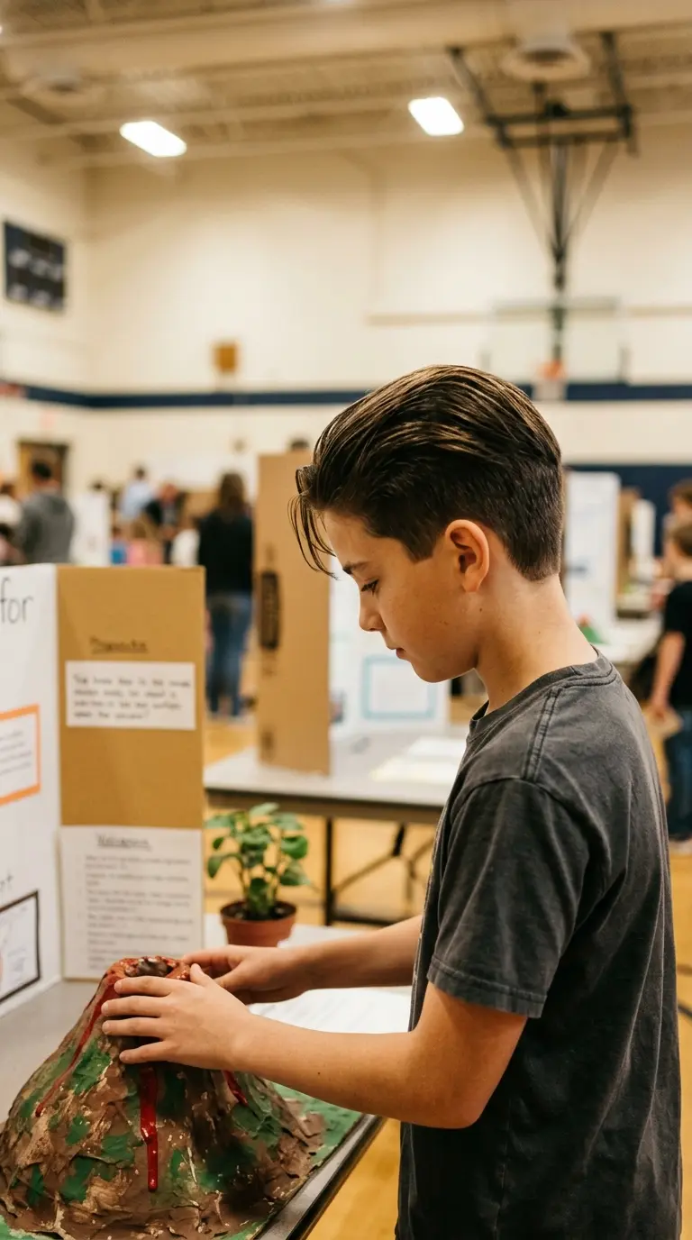 Side profile of a boy with a short undercut and combed back top